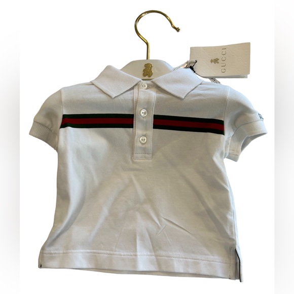 Gucci Baby’s white Polo with green and red detail , Authentic NWTS, - Picture 3 of 13